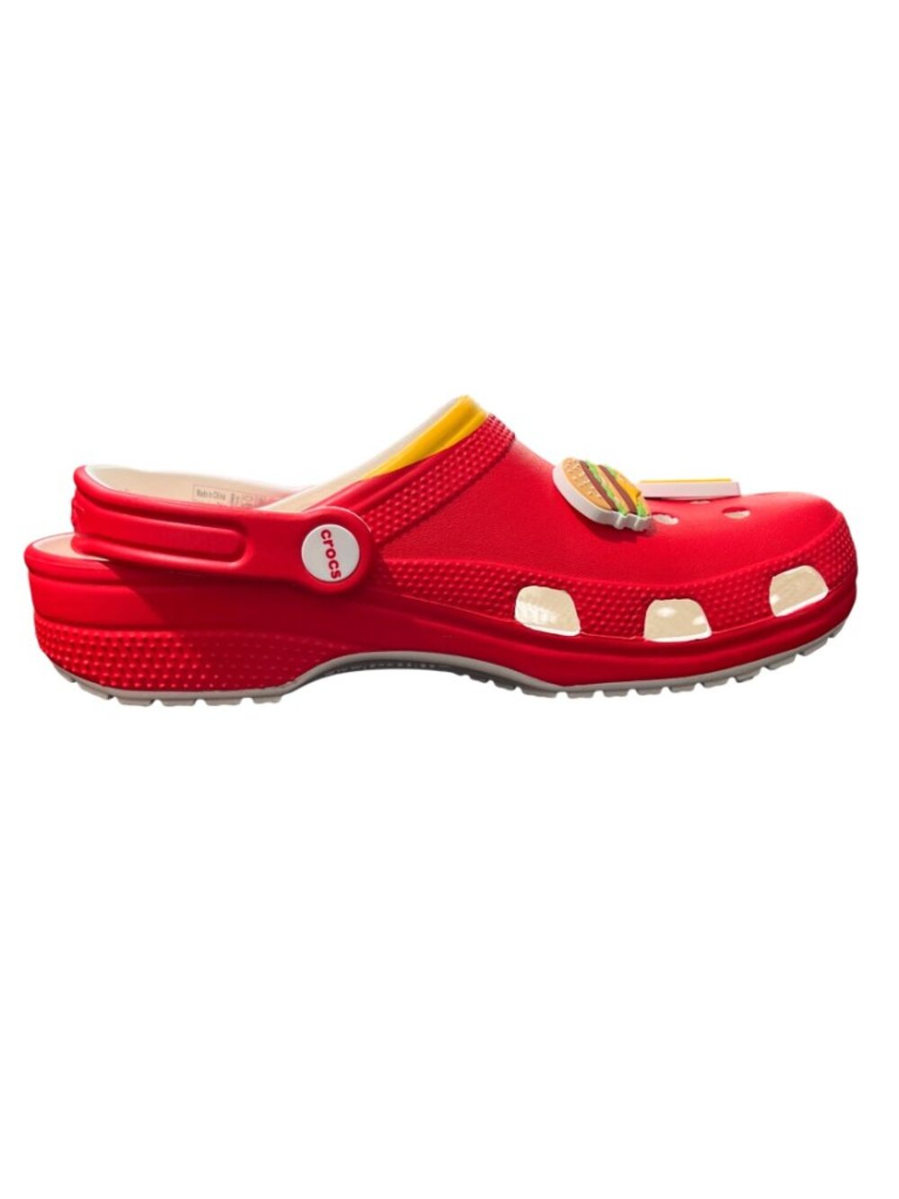 Crocs x McDonalds Womens Size 9 / Mens 7 Red Clogs with Fries Food Charms NEW - Picture 5 of 10